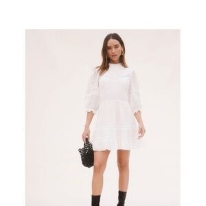 Reformation Miley Mini Dress Ivory - NWT